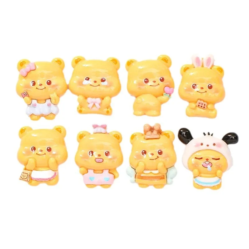 10 шт. мультяшный милый сливочный медведь самодельный кремовый клей для телефона
