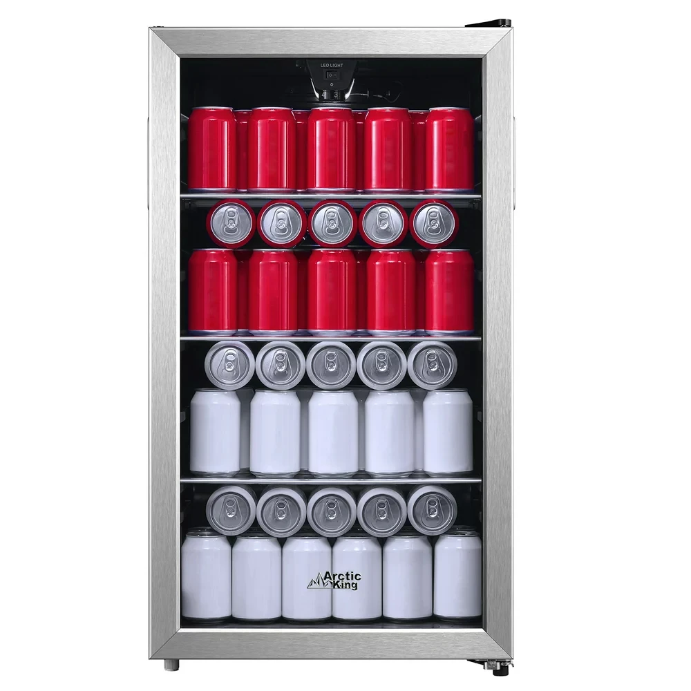 

Beverage Fridge & Cooler, Stainless Steel Look
