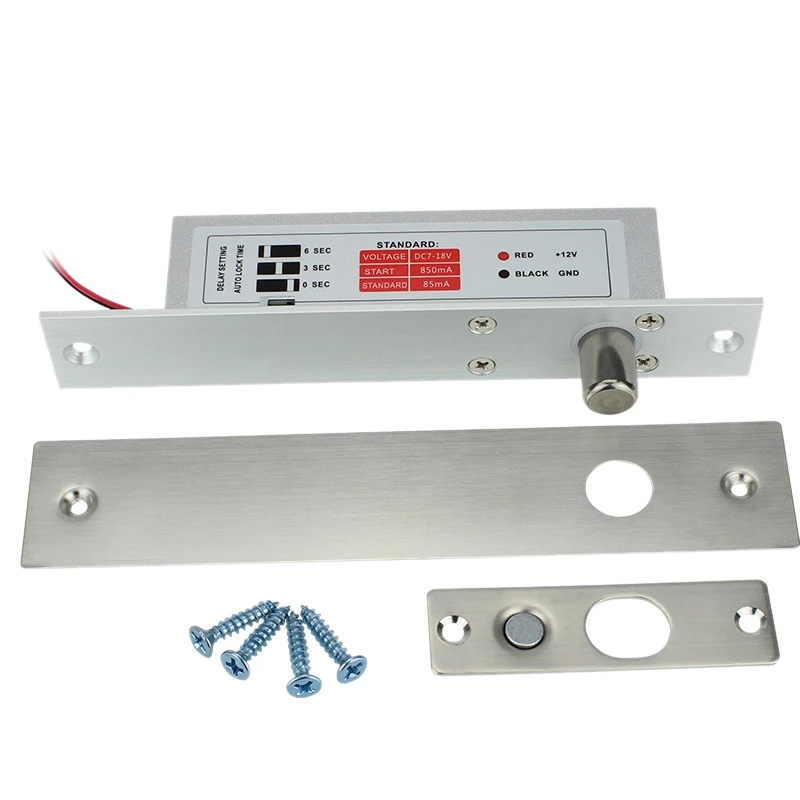 

Electric Bolt Lock Deadbolt Drop Bolt NC Mode Door Lock for Security Access Control Intelligent Lock Electronic Safety Lock