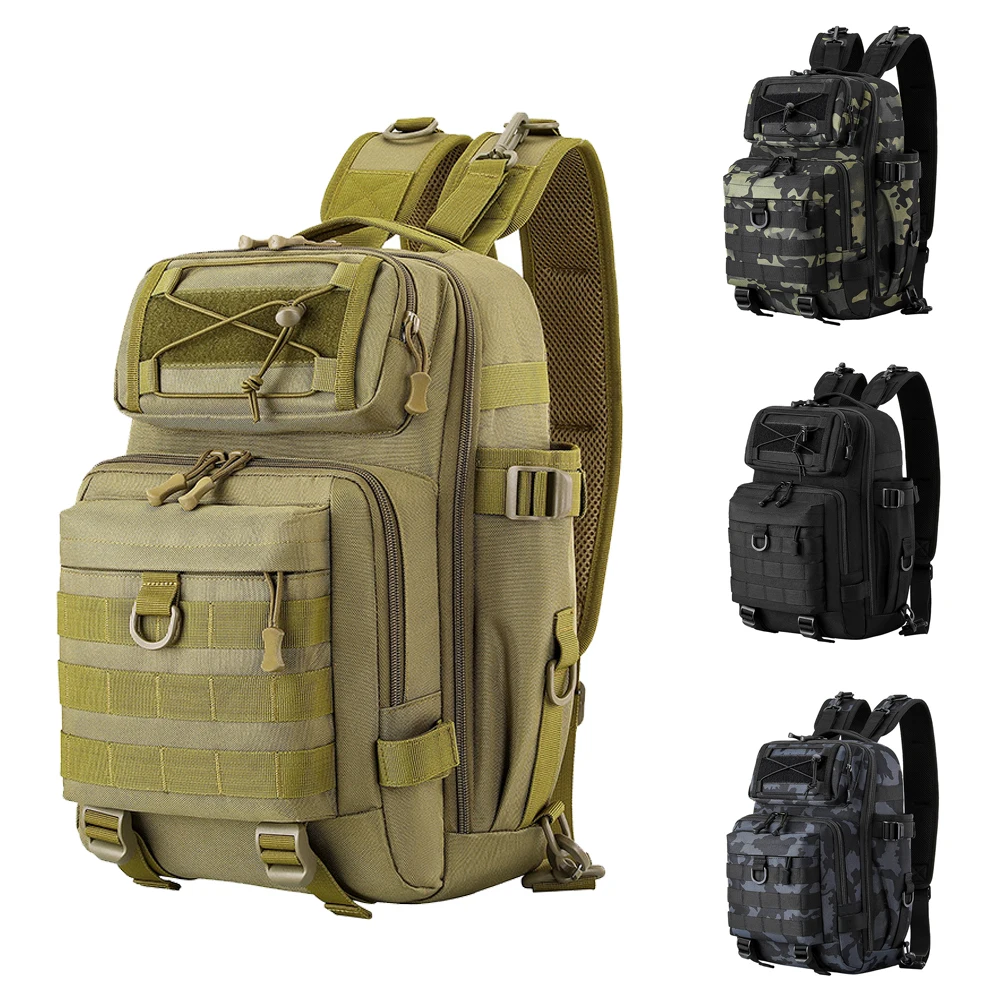 

CEAVNI Men's Backpacks Camouflage Tactical Backpack Waterproof Fishing Backpack 20L Large Capacity Army Backpack Travel Backpack