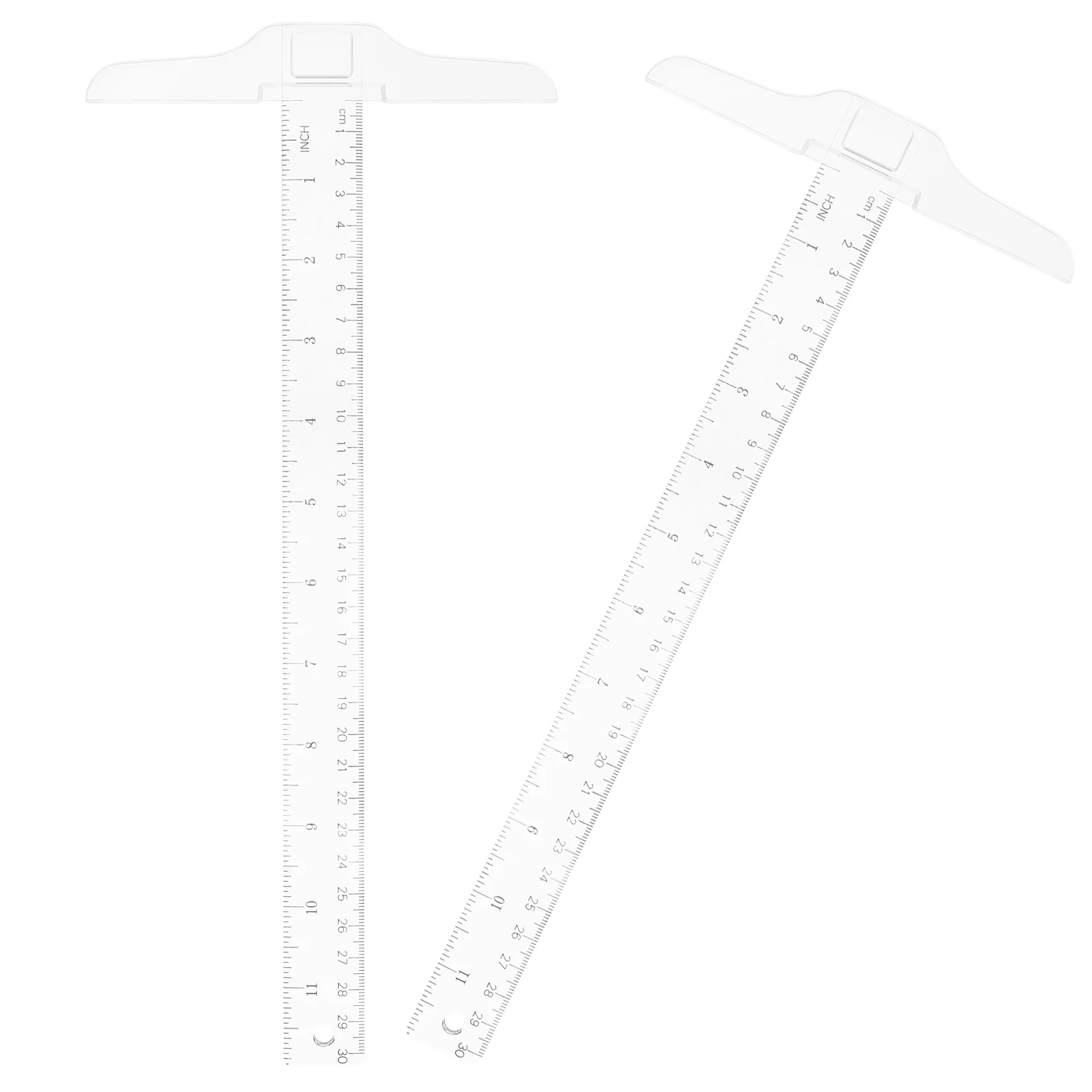 

2pcs T Square Transparent T Ruler Double Side Architect Ruler Straight Ruler for DIY Craft Drafting General Layout Work