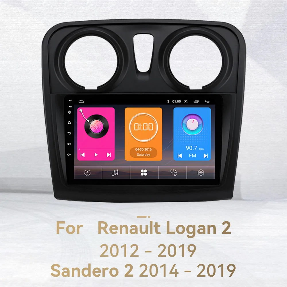 Автомагнитола 2 Din Android стерео для Renault Logan 2012 - 2019 Sandero 2014 автомобильный