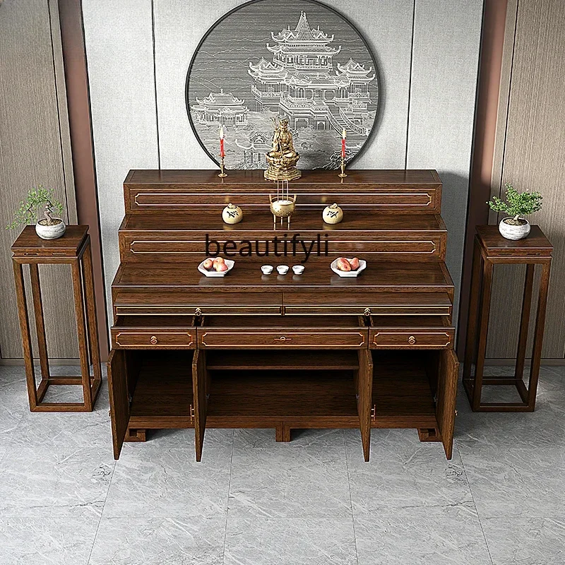 Новый алтарь в китайском стиле стол для курильницы из цельного дерева тибетский