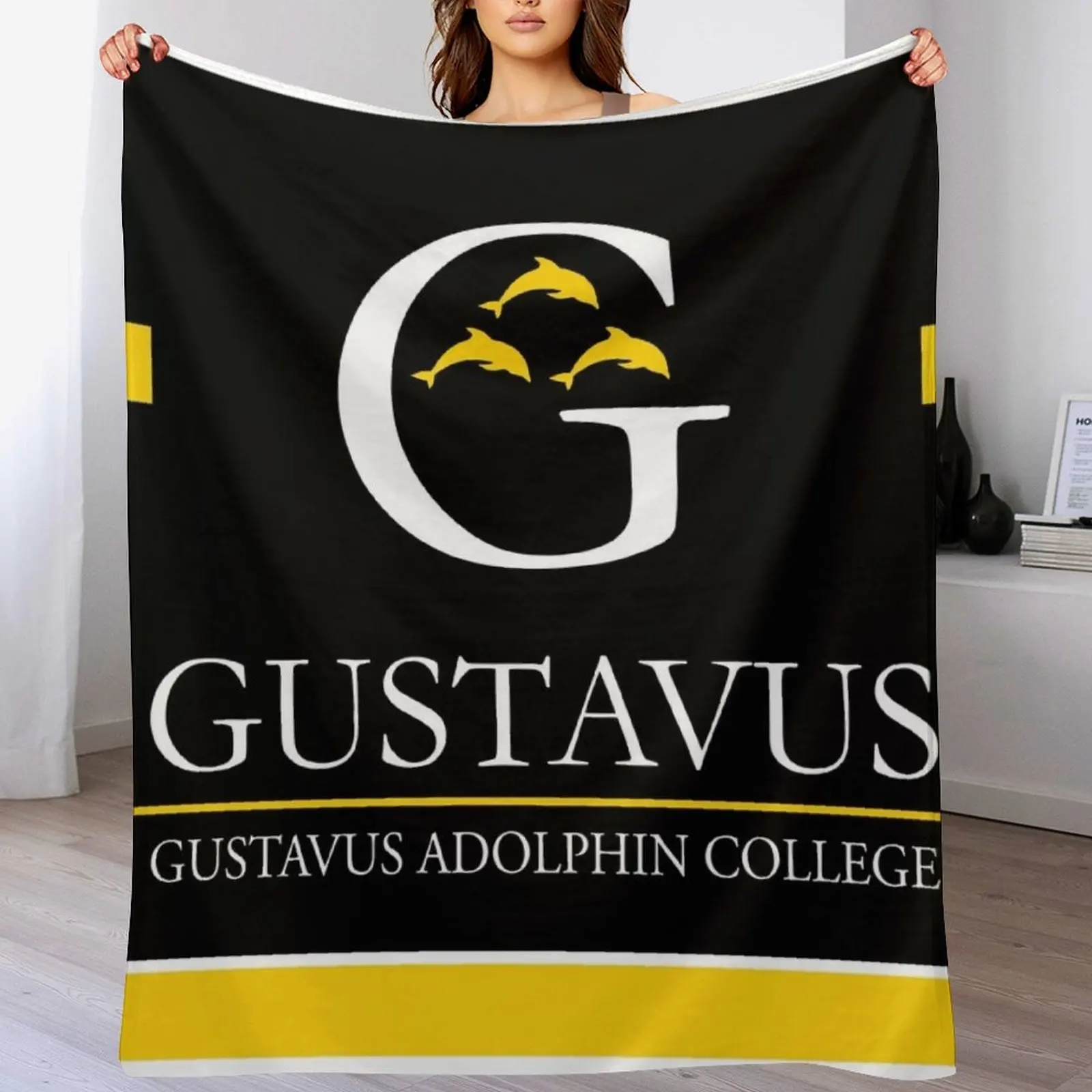 Одеяло для колледжа Gustavus Adolphin идеи подарков на день Святого Валентина большие