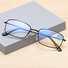 Очки для чтения унисекс с защитой от синего излучения, металлическая полная оправа, компьютерные пресбиопические очки с чехлом для очков для мужчин и женщин