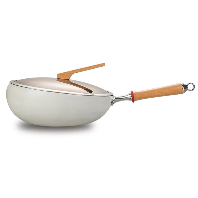 

New 30cm Non Stick Smokeless Induction Cooker Boomerang Wok