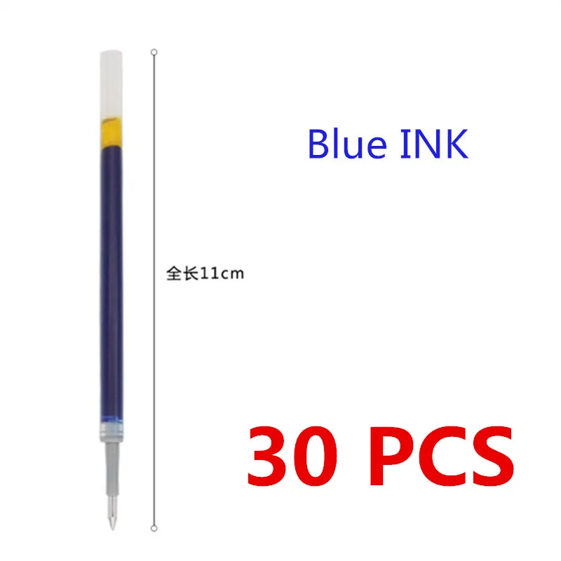 

Стержни для гелевых ручек ZYCC, 30 шт., черные синие, 0,5 мм