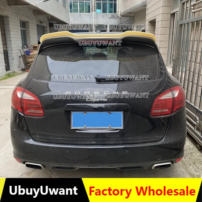 

Задний спойлер на крышу из АБС-материала, крылья для Porsche Cayenne 2011-2013, Стайлинг автомобиля, задний спойлер из АБС-пластика и карбона