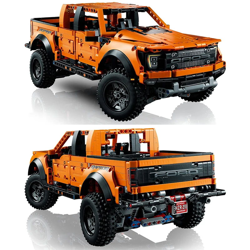 

1379 шт., Детский конструктор Ford Raptors, грузовик, гоночный автомобиль MOC 42126, технический строительный блок, модель автомобиля, кирпичи, игрушки д...