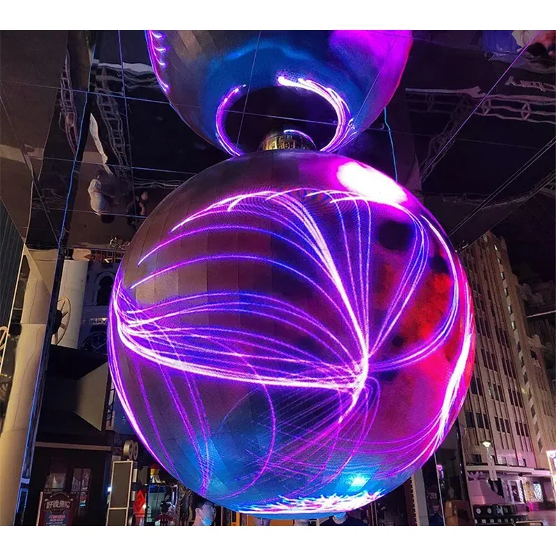 Фото Уличный сферический LED-экран HD P2 P2.5 1M, 360-градусный LED-дисплей в форме шара для наружного использования №3