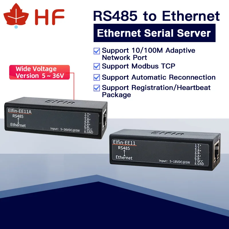 Ethernet к rs485 устройству RS485 серверному модулю IOT Φ Elfin-EE11A поддержка TCP/IP Telnet Modbus