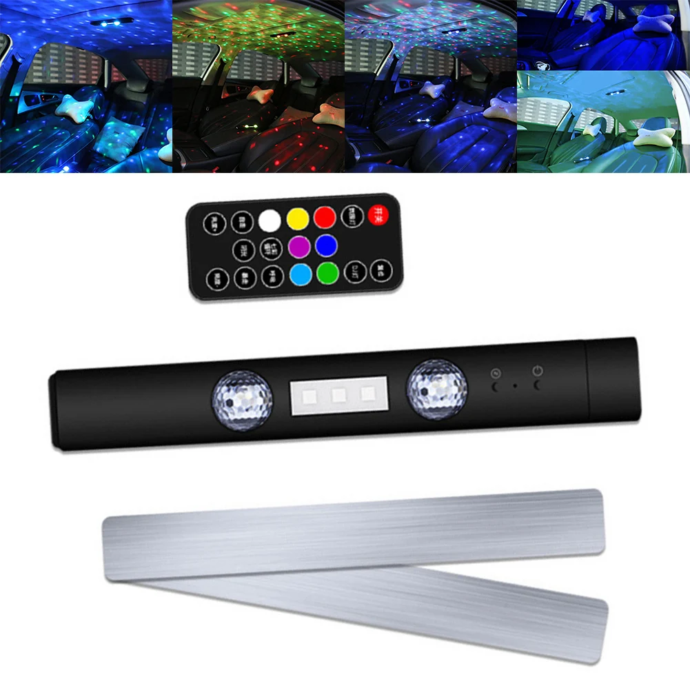 

1pc LED Car Atmosphere Lamp USB Wireless Lamp Roof Star Light Interior Decorative Rhythm Atmosphere Light D88 Ambient Lights
