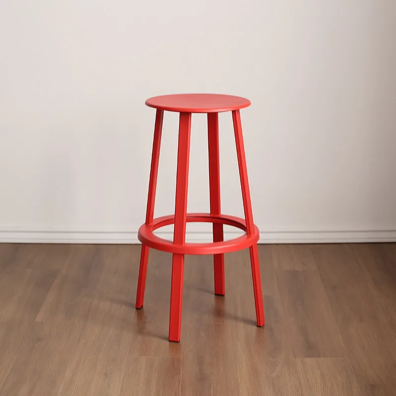 Датские поворотные барные стулья скандинавские простые металлические для