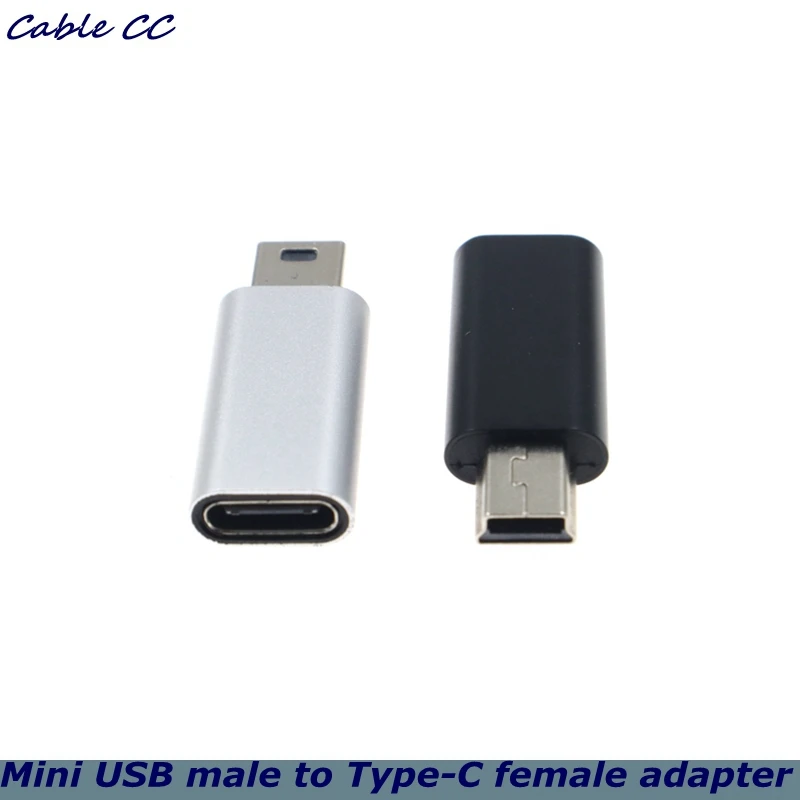 

Black USB C Type-C female to Mini USB male 2.0 Adapter Convert Connector for GoPro MP3 Players Dash Cam Digital Camera GPS
