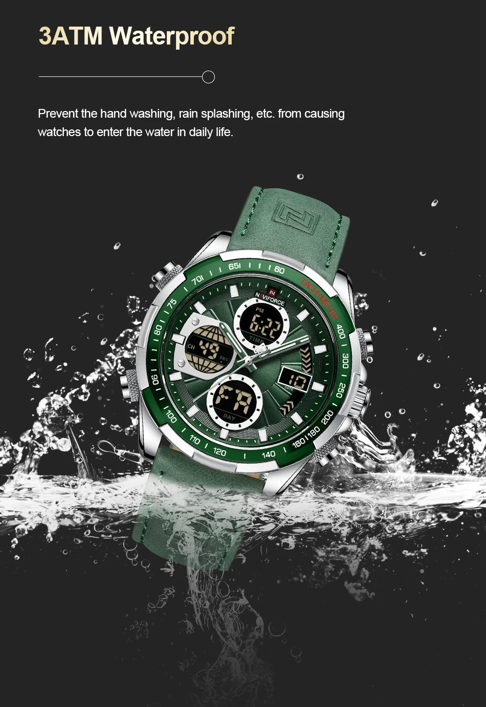 Fashion military watch men's luxury original sports timing watch waterproof quartz watch clock gift
