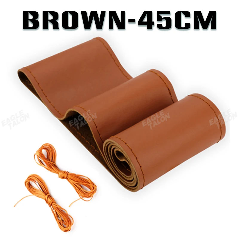 

40 см, 42 см, 45 см, 47 см, 50 см, универсальный автомобильный плетеный чехол на руль, искусственная кожа, мягкие нескользящие аксессуары для салона автомобиля