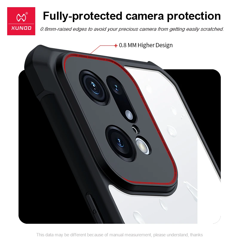 Чехол Xundd для Oppo Find X5 Pro противоударный чехол с подушками безопасности прозрачная