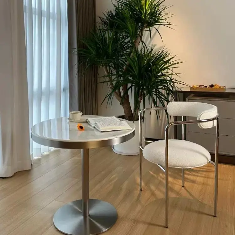 Современное обеденное кресло из нержавеющей стали мебель для дома стул одного