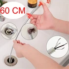 60 см, дефлекторная трубка, сливная змея, очиститель слива, палочки для удаления засора, инструменты для уборки, бытовые инструменты для туалета, кухни