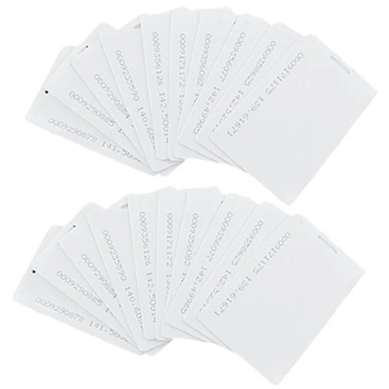 

Hot 20 Pcs White 125Khz 1.9Mm RFID Access Proximity Card