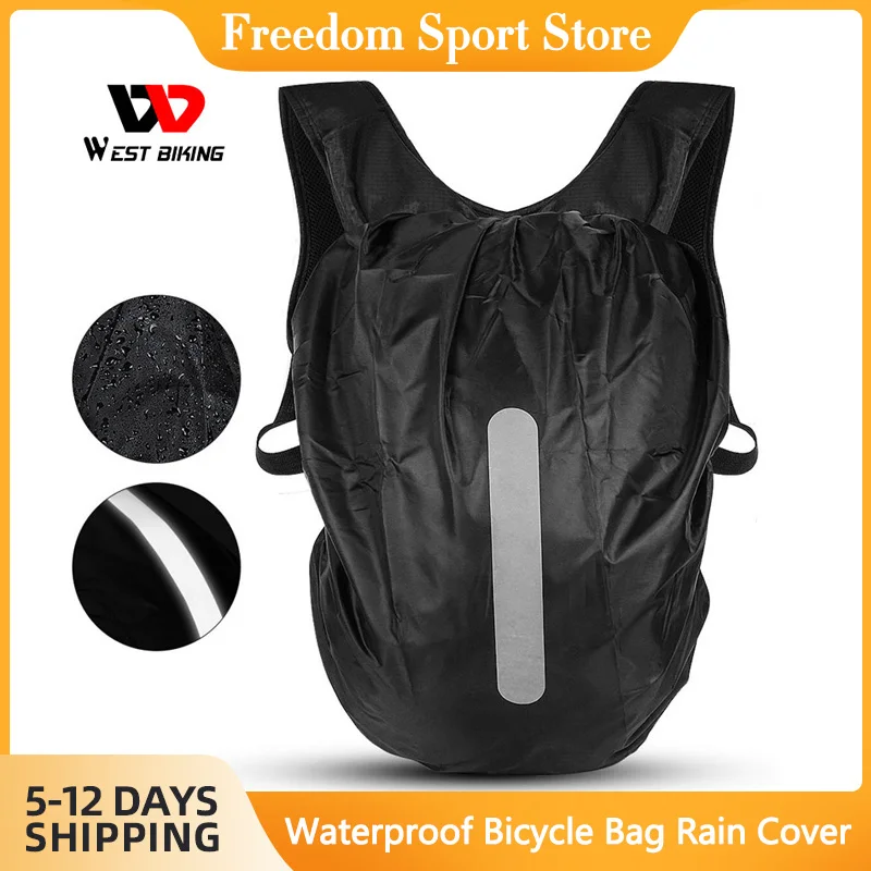 

WEST BIKING Waterproof Bicycle Backpack Rain Cover Reflective Shoulder Trekking Backpack Cover For 8-17L Cycling Climbing Bag