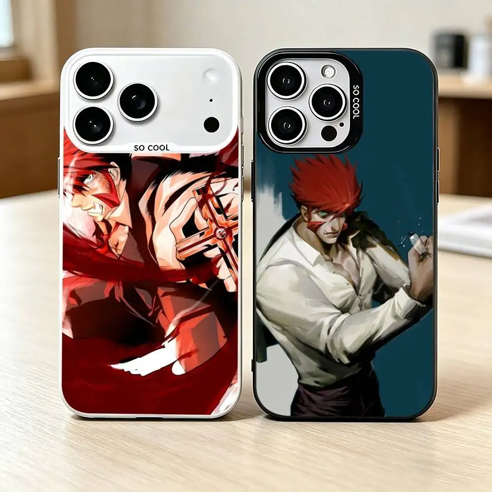 Фото Чехол для телефона Kekkai Sensen K-Klaus V Reinherz для iPhone 17, 16, 15, 14, 13, 12, 11 Plus, Pro Max, XS, цветной, серебристо-черный №1