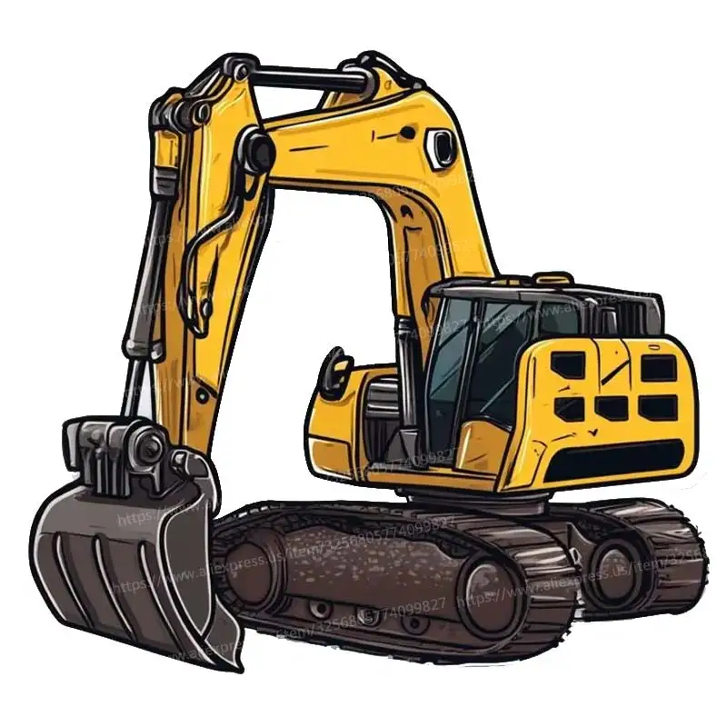 Персонализированная наклейка на автомобиль с экскаватором, водонепроницаемая наклейка на бампер, заднее окно, ноутбук, самоклеящаяся наклейка для автомобильных аксессуаров SH630