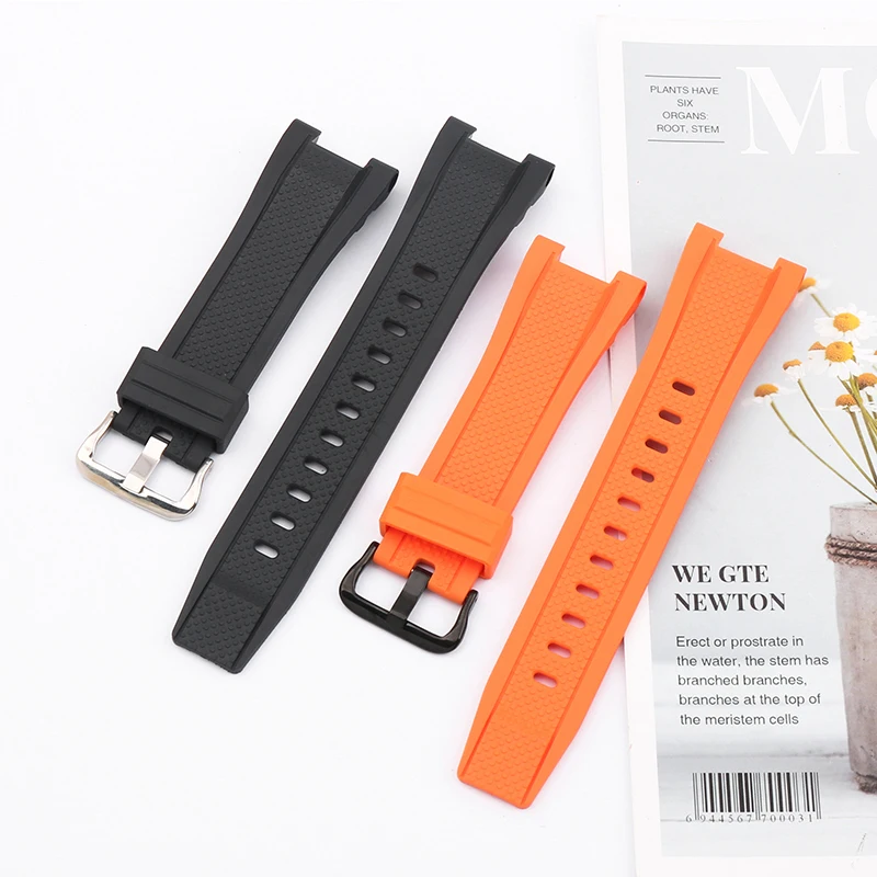 Rubber resin watch band for Casio G-Shock GST-B100 W300 210 400G S130 S330 Outdoor sports waterproof watch strap accessories