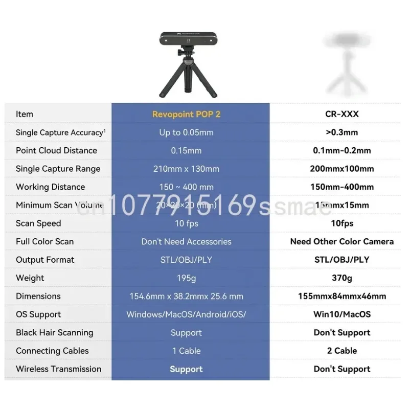 POP 2 Высокоточный ручной 3D-лазерный сканер 0 05 мм для 3D-принтеров стабилизатор