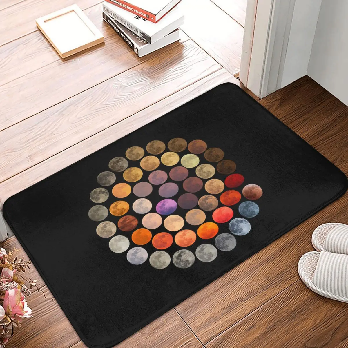 

Colors Of The Moon Doormat Rug Carpet Mat Footpad Bath Mat Non-Slip Toilet Balcony Parlor Durable Washable