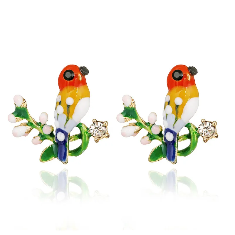Muylinda Серьги Подарки для женщин Птица Эмаль серьги девочек маленькие ювелирные