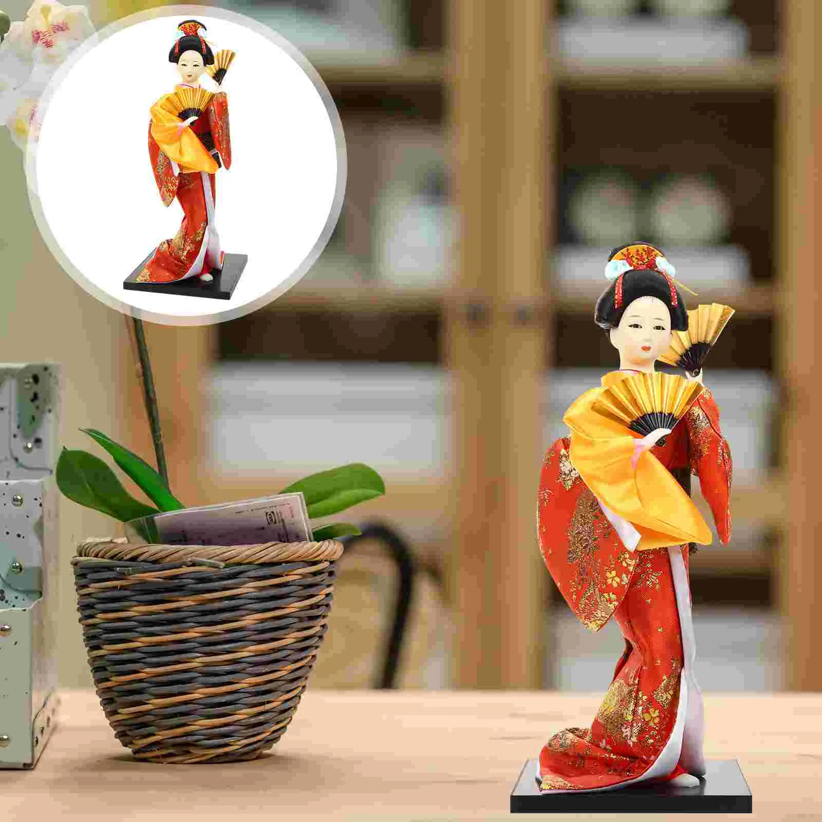 

Japanese Decor Home Style Ornaments Party Supplies Kimonos Dolls Figure Centerpieces Desk Girl