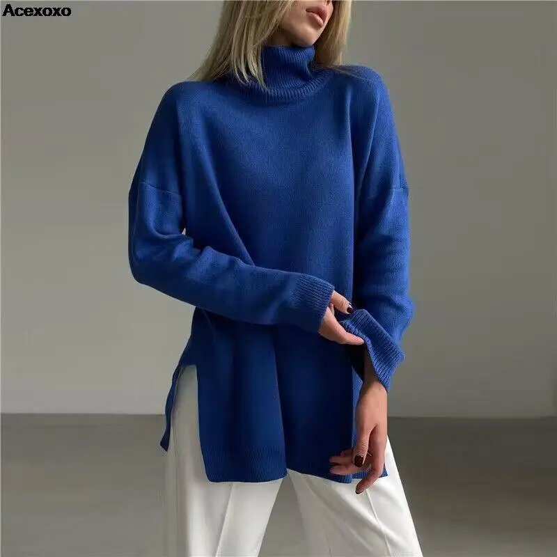 

Europe and the United States new loose turtleneck sweater