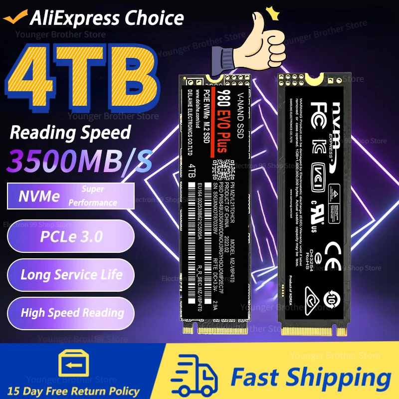 

980 EVO PLUS 2023 New M.2 4TB 2TB Hard Drive Disk Sata3 Inch Ssd TLC 500MB/s Internal Solid State Drives for Laptop and Desktop