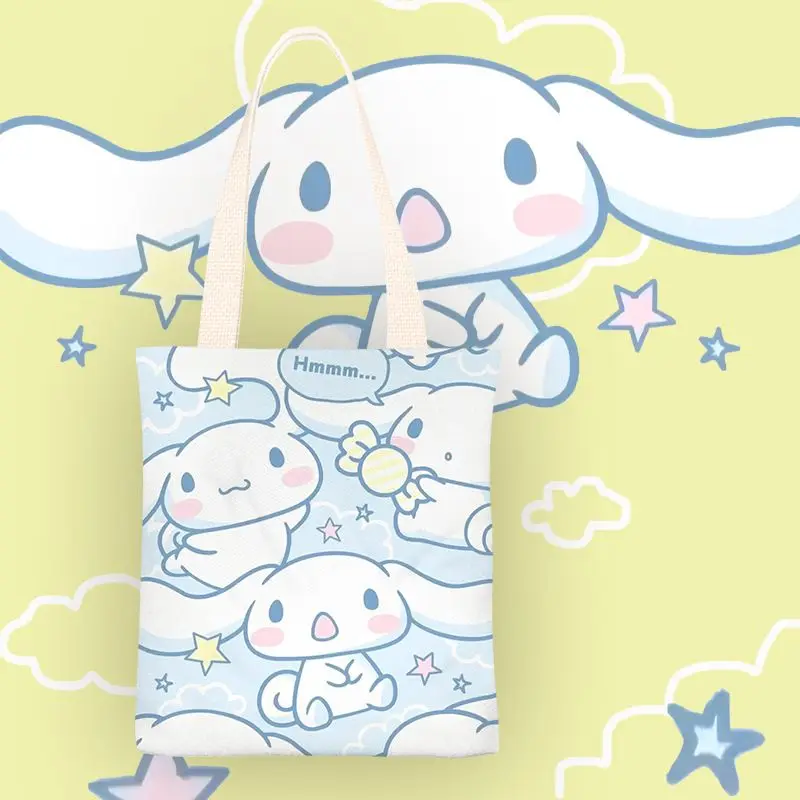 

Sanrio Cinnamoroll Babycinnamoroll Handbag Shoulder Bag Canvas Bag KT Family Anime Student Tuition Bag