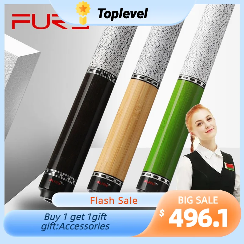 

FURY NT 7-9 Pool Cue 13mm KAMUI Tip Billiard HTH Technology Shaft With Case Many Gifts Professional Bamboo Butt Billiar Stick