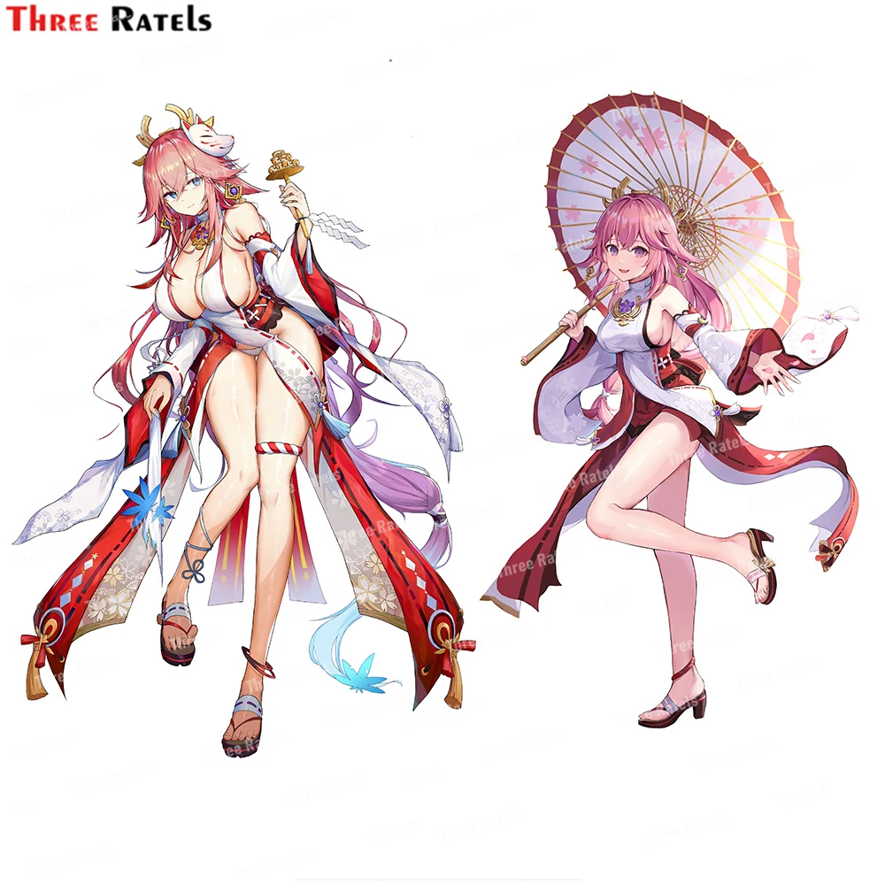 Наклейки и Переводные картинки Three Ratels I70 Yae Miko Genshin для ноутбука, багажа