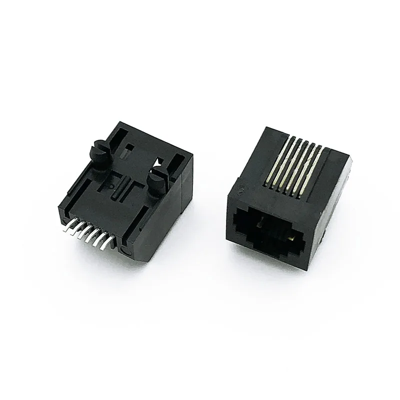 12 шт. разъем RJ12 SMT прямоугольный гнездо RJ25 6P6C модульная вилка 5722 коммуникационная