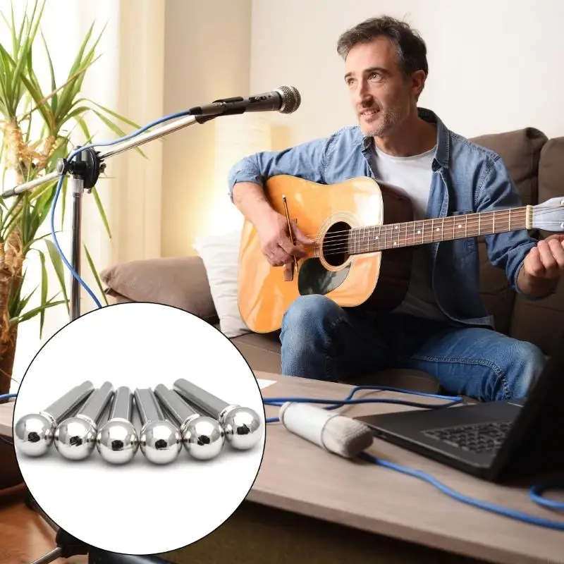 P88E металлические штифты для моста акустической гитары колышки сменный набор