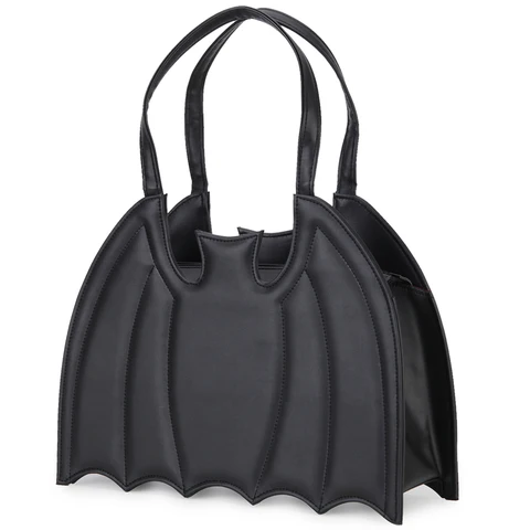 Женская сумка-тоут в форме летучей мыши Goth Dark, черная дизайнерская сумочка на плечо в стиле «Лолита», для Хэллоуина, 2019