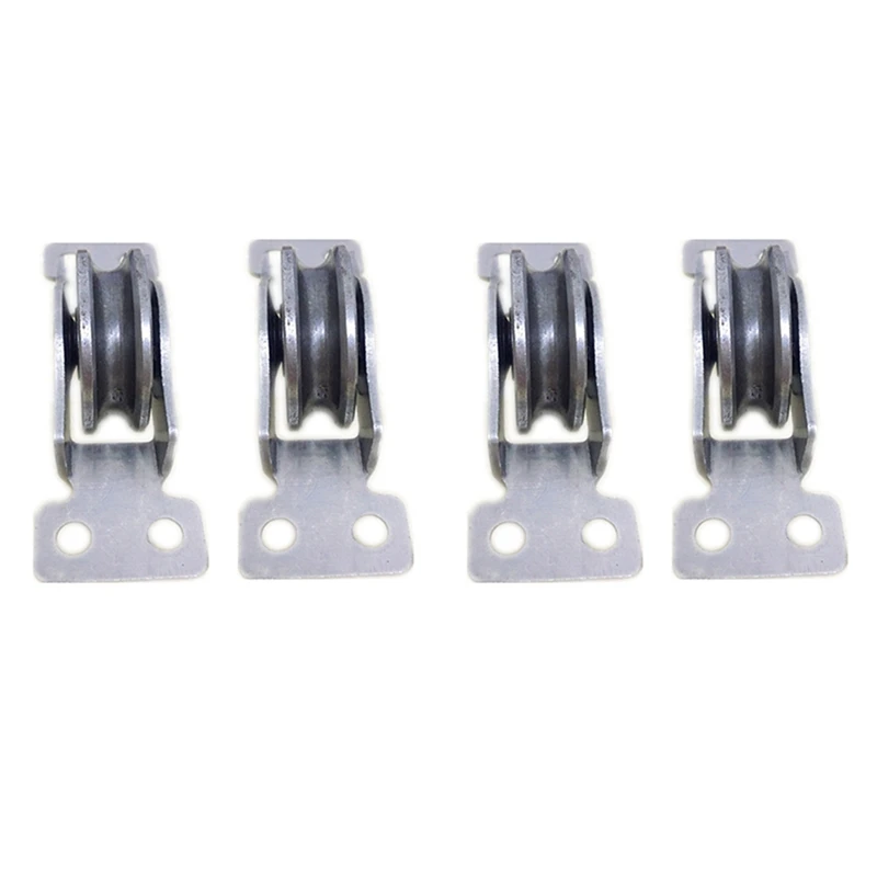 

4Pcs Stainless Steel 1.3 Inch Double Bearing Pulley Heavy Duty Sliding Door Wheel Mobile Sliding Door Pulley