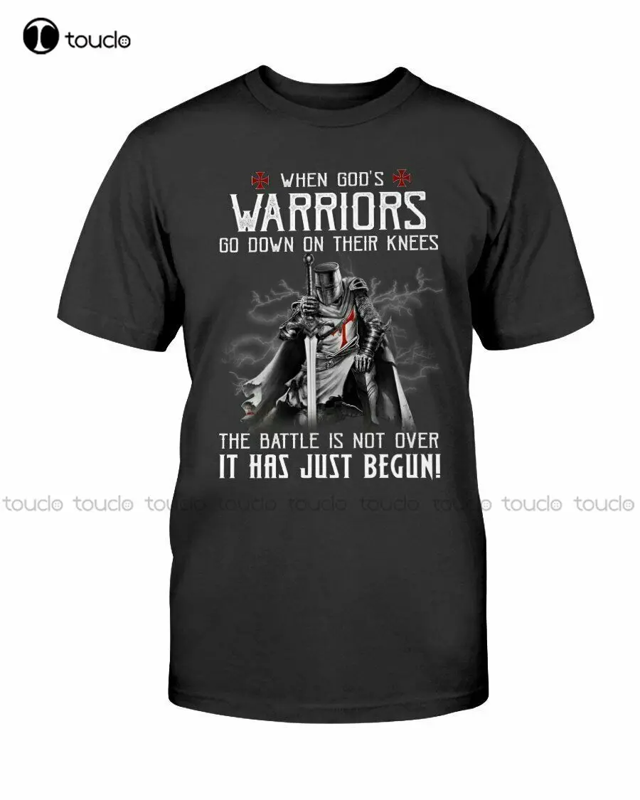 

New Christian Knight Templar T-Shirt Women Warrior Of God Tee Gifts Battle Just Beguns Tshirts Cotton Tee Xs-5Xl Unisex Tshirt