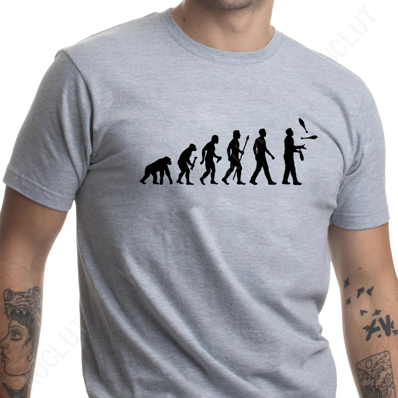 Men's T-shirts Summer Clothing Casual T-Shirt Short Sleeve Shirt Jugglers Evolution Classic Fashion Tshirts