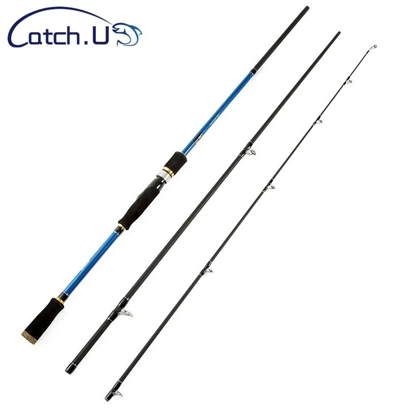 

Catch.u Удочка 2,1/2,4 м вес приманки 15-40 г спиннинг из углеродного волокна/кастинговое удилище удочки для путешествий для речного водохранилища п...