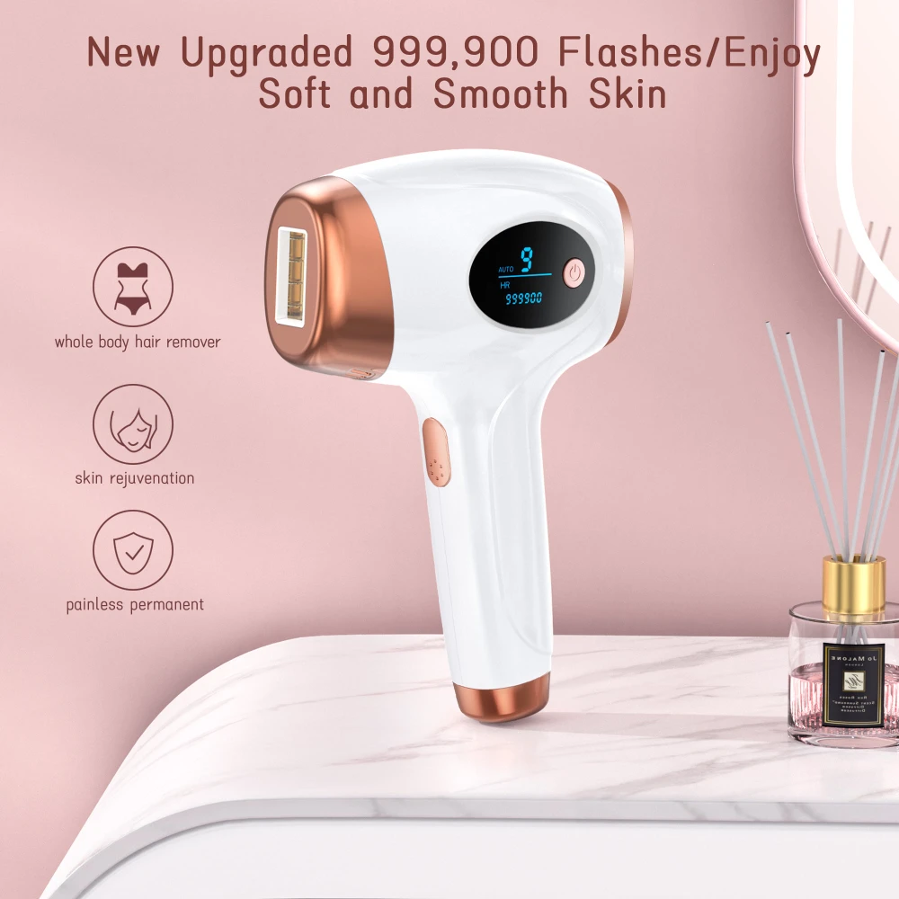 

IPL Laser Hair Removal Device 999,900 Flashes 9 Levels Permanent Painless Hair Removal for Whole Body