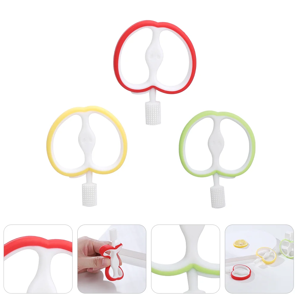 

3pcs Silicone Chewing Toys Toys with Molar Toys, Yellow, Green, Red