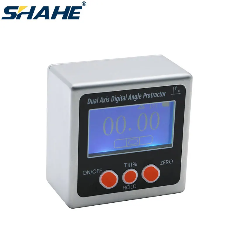 

Dual Axis Digital Protractor Inclinometer Digital Bevel Box Aluminum Alloy Material With Magnets Angle Measuring Tools