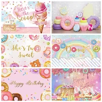 candy bar photography backdrop baby birthday ice cream parlor celebration background banner cake table decorations photo studio