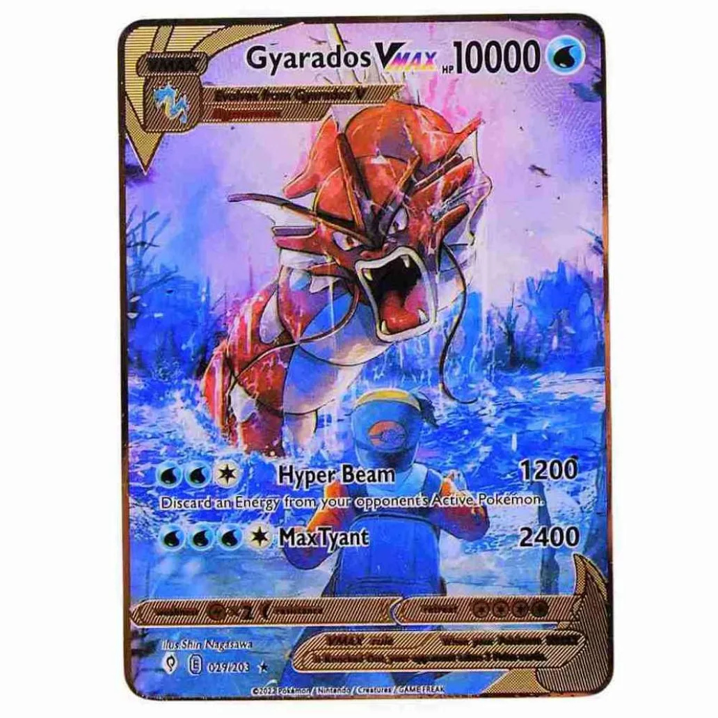 Карты с покемонами золотые металлические карты Tcg Umbreon Vmax Venusaur Gx Pikachu Vstar аниме