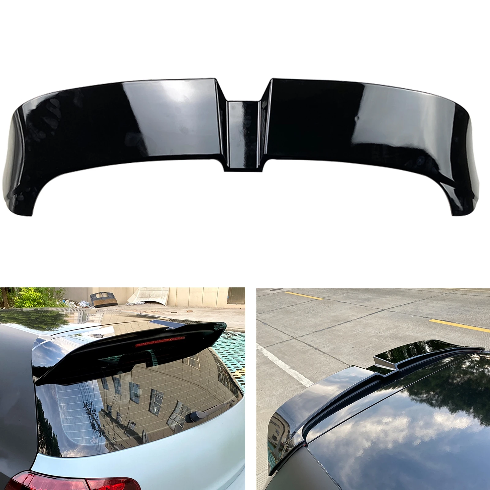 

For Volkswagen VW Golf 6 MK6 GTI/GTR/GTD 2008-2013 Rear Trunk Spoiler Wing Glossy Black Tail Gate Window Roof Splitter Lip Trim